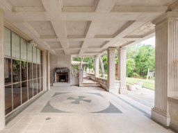 Phillups Rear Terrace Stone Coffered Ceiling 